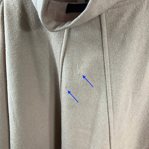 Camel Coat Poncho Cape Wool Blend Extra Large XL Tan Winter ICCON - Picture 12 of 15